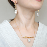 Branch Line Baroque Pearl Necklace