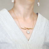 Branch Line Baroque Pearl Necklace