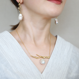 Branch Line Baroque Pearl Necklace