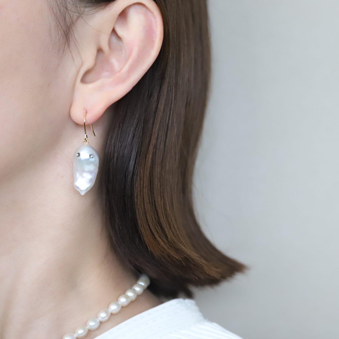 Ghost Baroque Pearl Drop Pierce/Earring – LARICA Ghost Baroque Pearl Drop Pierce/Earring – LARICA