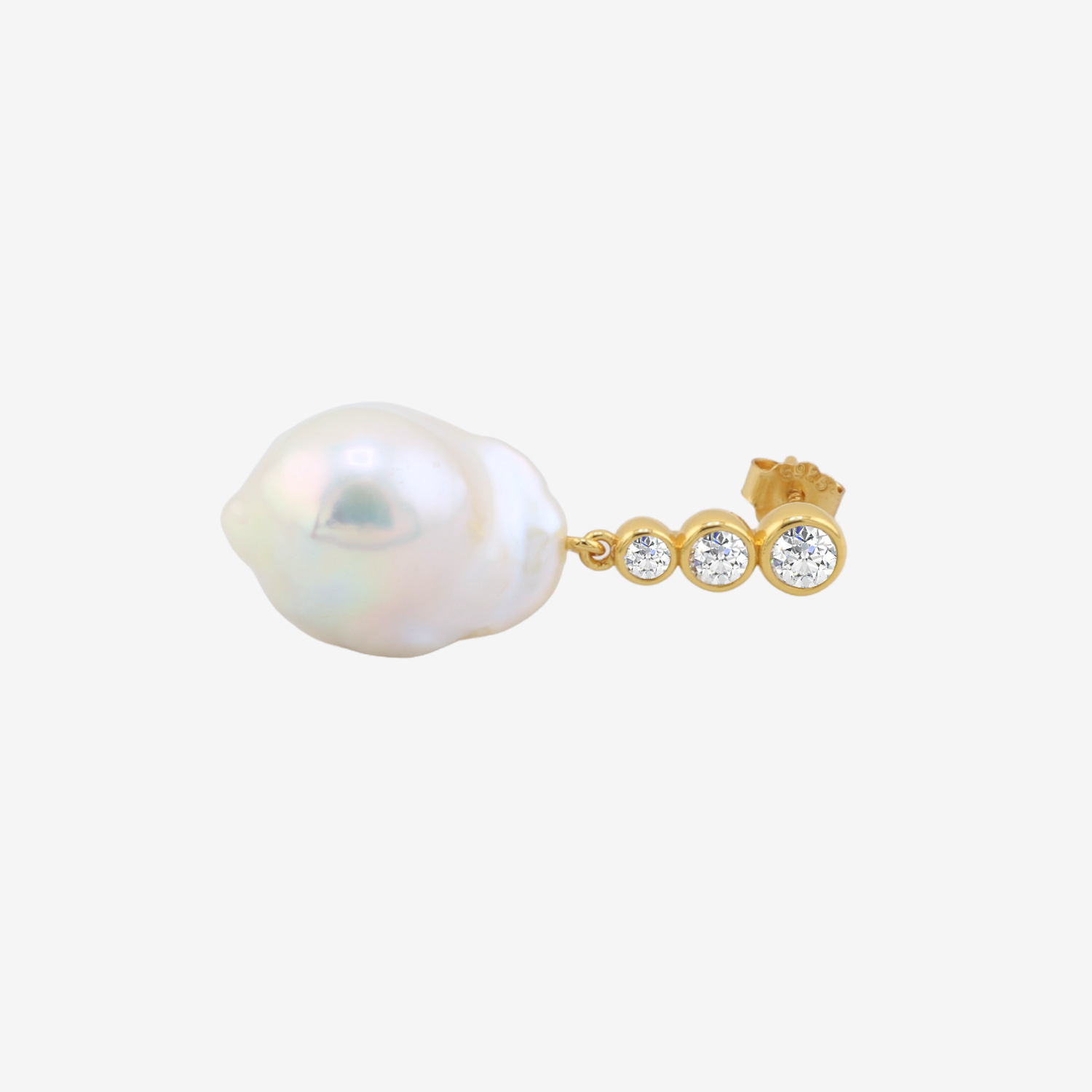 Zirconia × Baroque Pearl Drop Pierce – LARICA Zirconia × Baroque Pearl Drop Pierce – LARICA