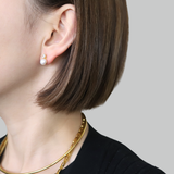 ［larica petit］Zirconia Petit Pearl Pierce