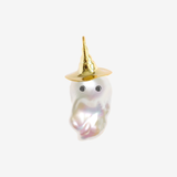 Hat Ghost Baroque Pearl Pendant Top（GOLD）