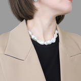 Big Baroque Pearl Statement Necklace