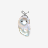 Ribbon Ghost Baroque Pearl Pendant Top（SILVER）