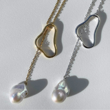 Baroque Pearl Lariat Necklace