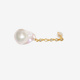 Baroque Pearl Zirconia Long Drop Pierce