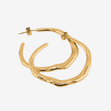 Irregular Line Hoop Earrings