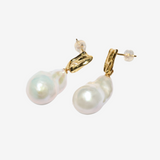 〈1点限定〉Deformed Square Baroque Pearl Earrings