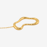 Distorted Motif Baroque Pearl Lariat Necklace