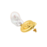 Shell Motif Baroque Pearl Drop Pierce
