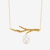 Branch Line Baroque Pearl Necklace