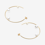 Dot Pearl Hoop Earrings