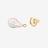 2WAY Swirl Baroque Pearl Drop Earrings