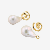 2WAY Swirl Baroque Pearl Drop Pierce