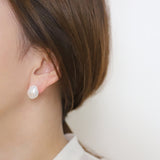 Round Pearl Earrings