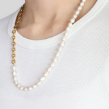 Pearl×Chain Necklace（Short）