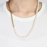 Pearl×Chain Necklace（Short）