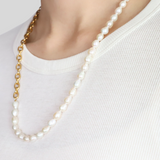 Pearl×Chain Necklace（Short）