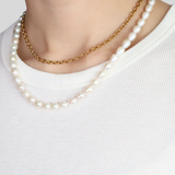 Pearl×Chain Necklace（Long）